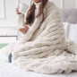 Cozy Faux Fur Throw- Multiple Colors 50" x 60"
