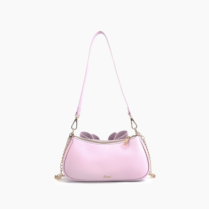 Mini Baguette Bow Pebble Shoulder Bag