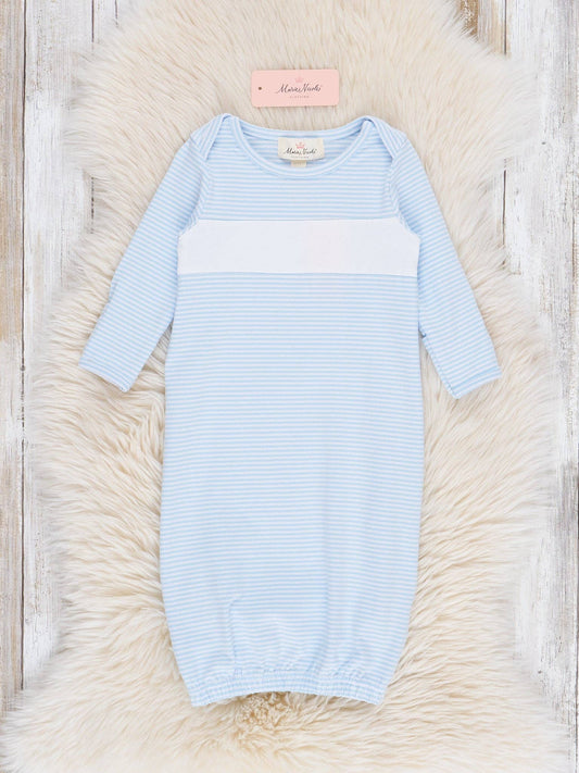 Classic Baby Blue Striped Gown