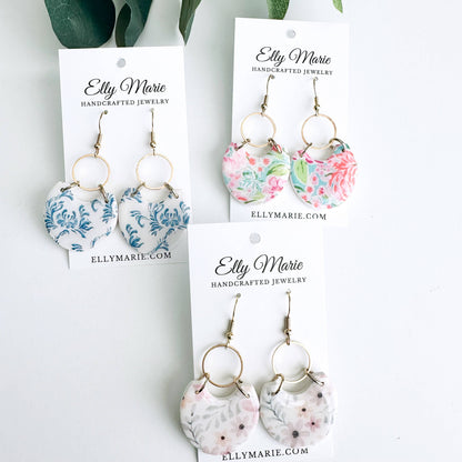 Lily Polymer Dangles- Multiple Colors- Summer Earrings, 