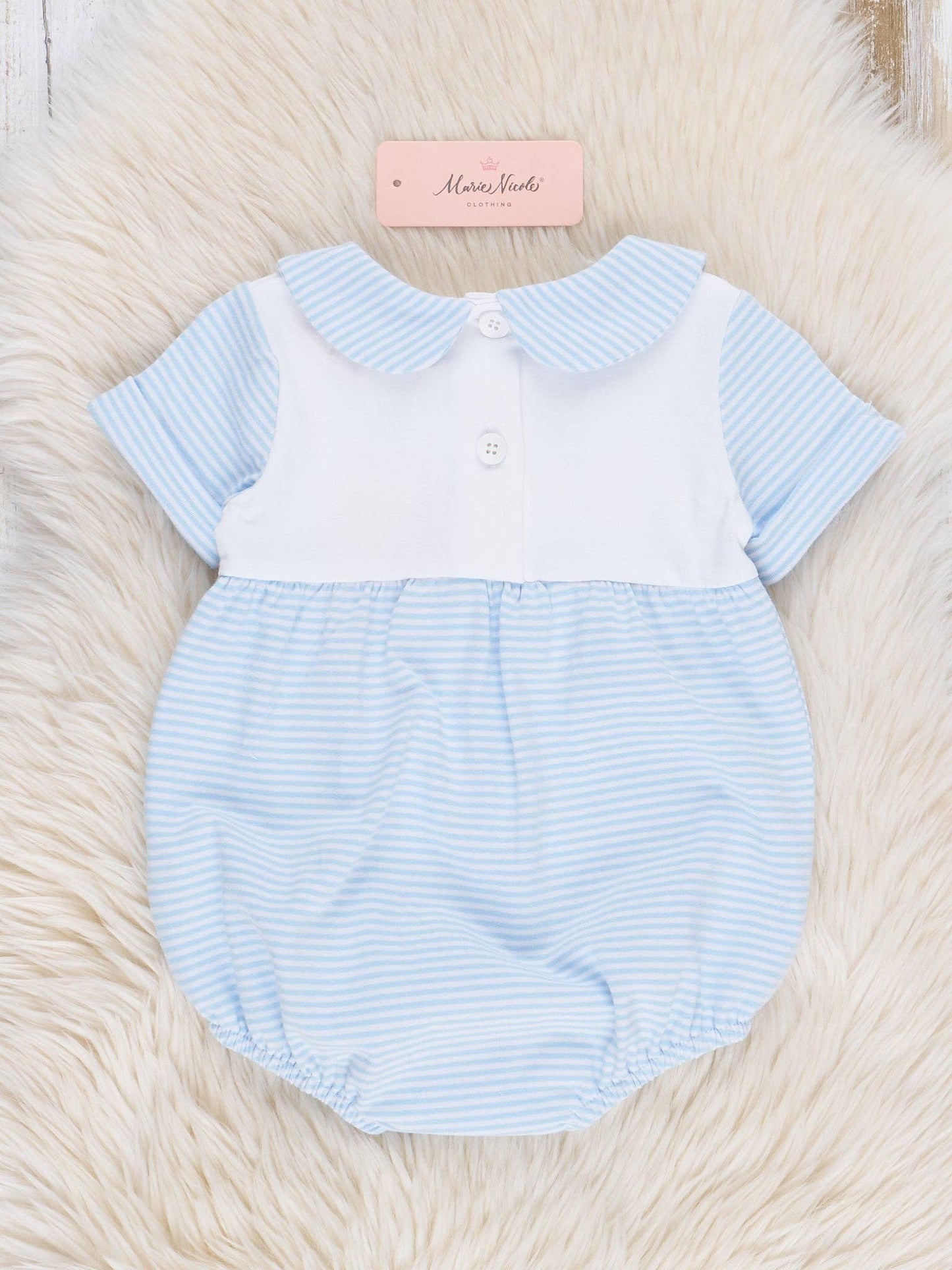 Classic Baby Blue Striped Bubble
