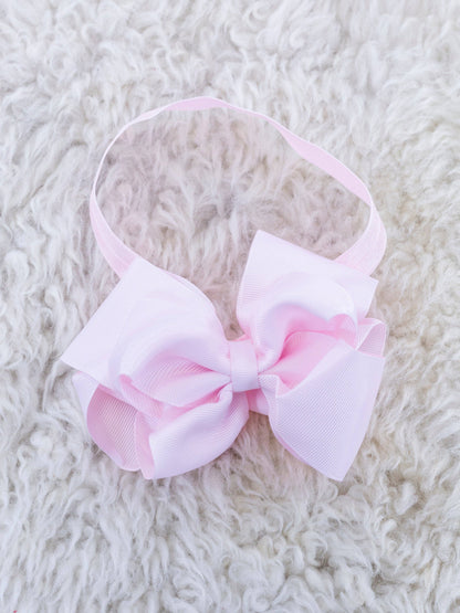 5 Inch Double Layer Bow With Headband - 29 Colors Available