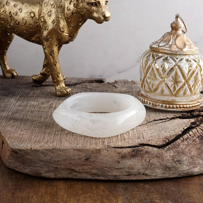Earth Edge – Square Acrylic Chunky Statement Bangle