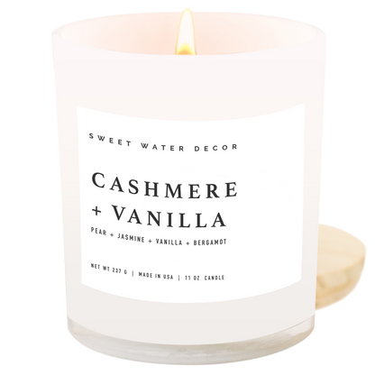 Cashmere and Vanilla 11 oz Soy Candle - Home Decor & Gifts