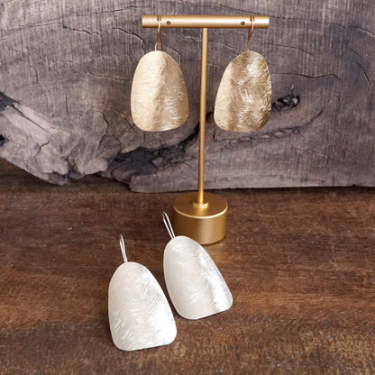 Minimal statement earrings - silver gold