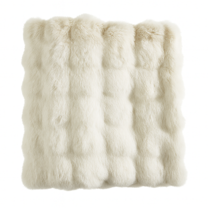 Ivory Bubble Faux Fur Throw Blanket – 50" x 60"