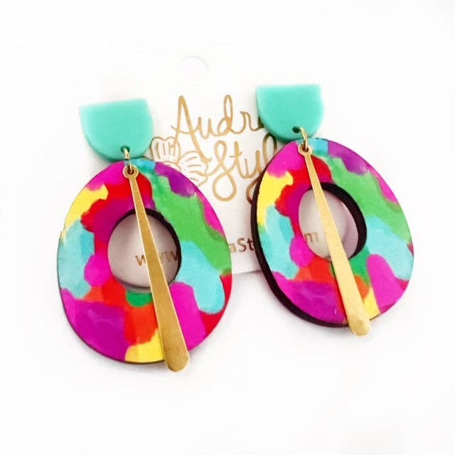 Colorful Bold Fall Statement Earring