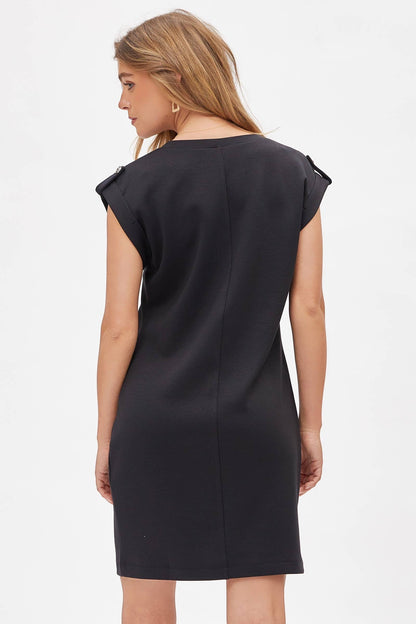 Cap Sleeve Scuba Modal A-Line Dress TRV-RETREAT