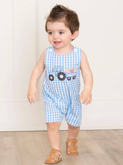 Gingham Embroidered Fruit Truck Johnny