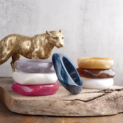 Earth Edge – Square Acrylic Chunky Statement Bangle