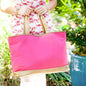 Hot Pink Cabana Tote