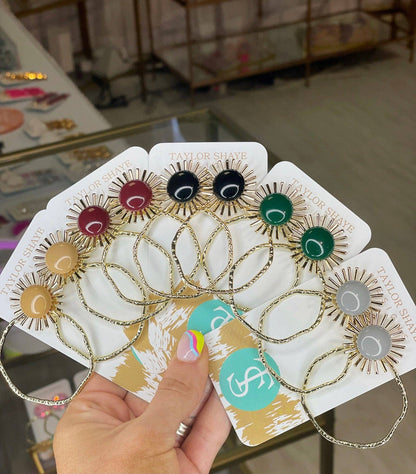 Colorful Sunburst Hoops
