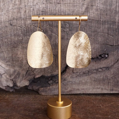 Minimal statement earrings - silver gold