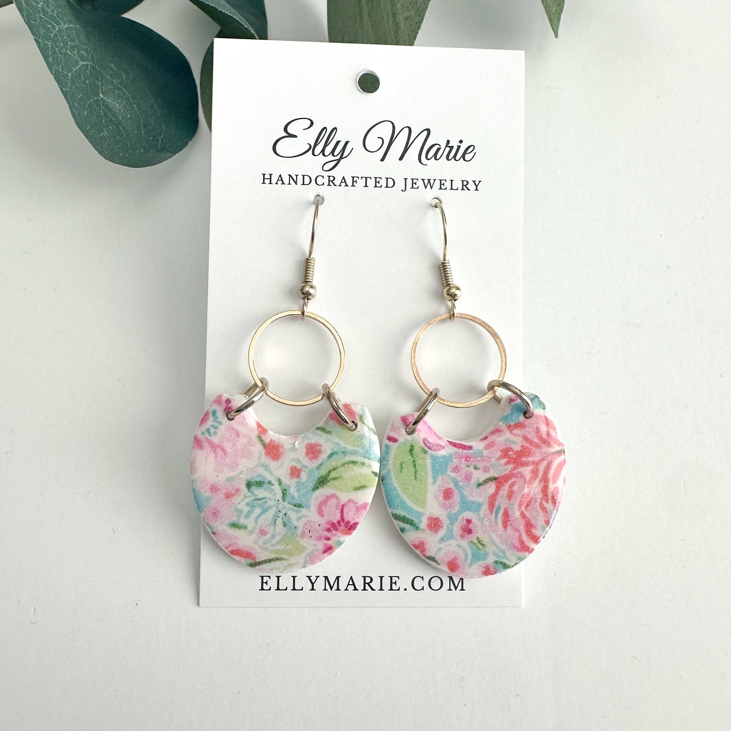 Lily Polymer Dangles- Multiple Colors- Summer Earrings, 