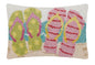 Flip Flops On Beach Hook Pillow