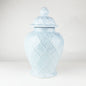 8 Oak Lane Large Textured Jar - Light Blue