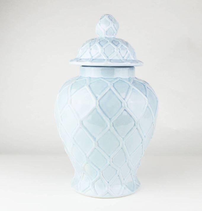 8 Oak Lane Large Textured Ginger Jar - Pink