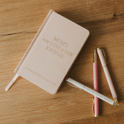 Mom's One Line A Day Leather Journal - Mother's Day Gifts