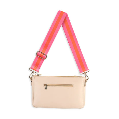 Tan Hadley Purse with Accent Crossbody Strap