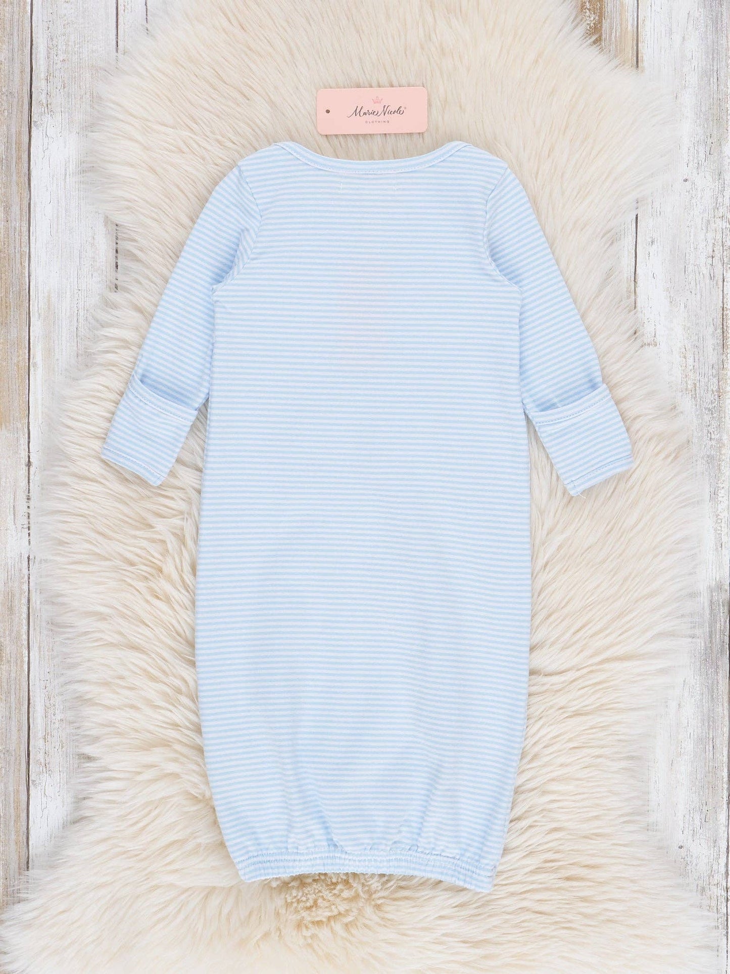 Classic Baby Blue Striped Gown