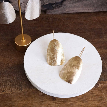 Minimal statement earrings - silver gold
