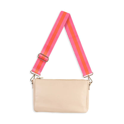 Tan Hadley Purse with Accent Crossbody Strap