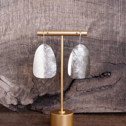 Minimal statement earrings - silver gold