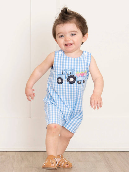 Gingham Embroidered Fruit Truck Johnny