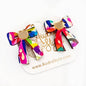 Colorful Bow Stud Rainbow Abstract Fall Statement Earring