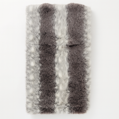 Grey Ombre Faux Fur 50"x60" Throw Blanket