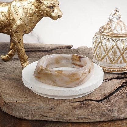 Earth Edge – Square Acrylic Chunky Statement Bangle