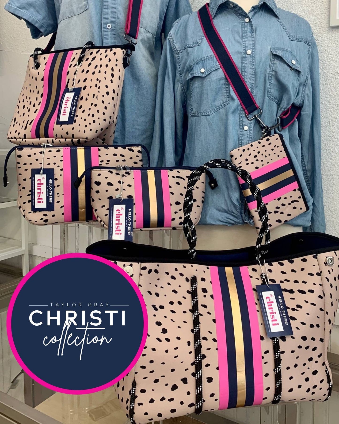 The Christi Mini Neoprene Tote and Wristlet | shoptaylorgray
