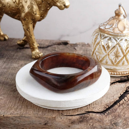 Earth Edge – Square Acrylic Chunky Statement Bangle