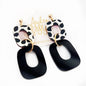 Black White Link Fall Statement Earring
