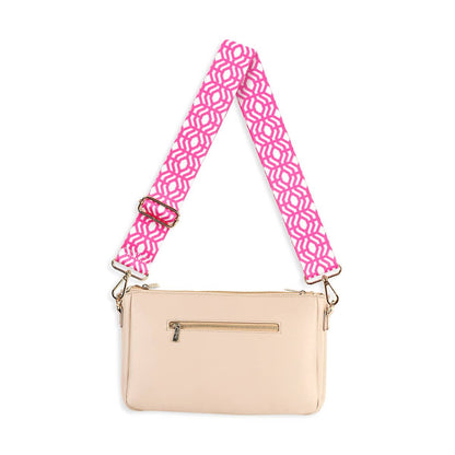 Tan Hadley Purse with Accent Crossbody Strap