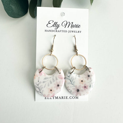 Lily Polymer Dangles- Multiple Colors- Summer Earrings, 